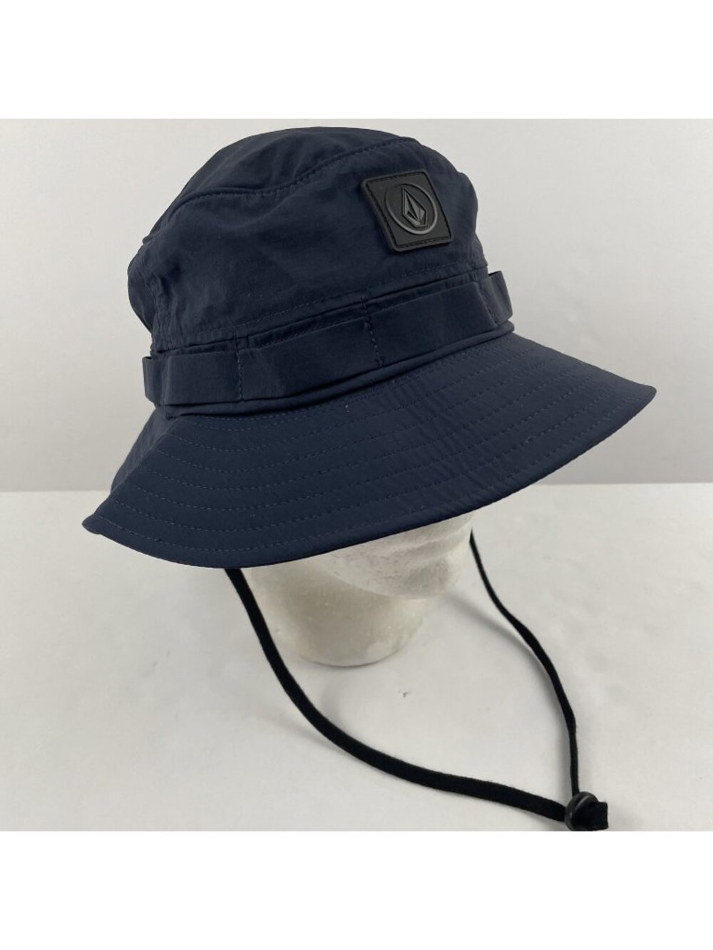 Volcom Ventilator Boonie Hat Adult OS Flexfit Navy Hike Fish Outdoors Chin Strap